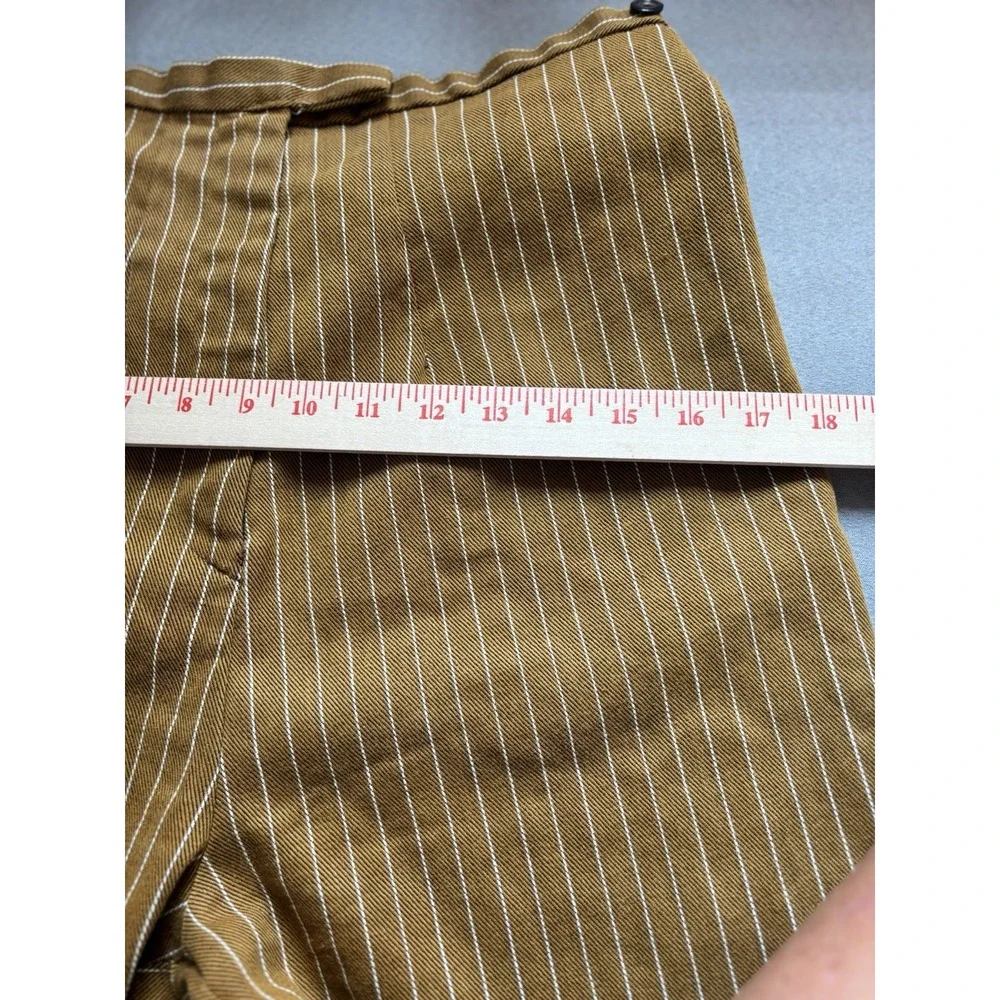 Vintage 70s Lane Bryant Pinstripe High Rise Bermuda Short S Twee Preppy Academia